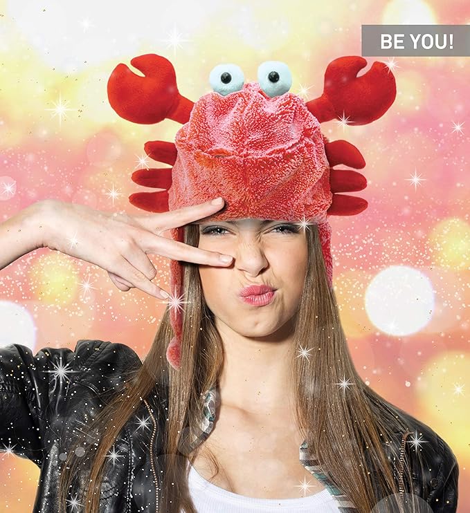 Puzzled DolliBu Plush Hat - Super Soft Warm Hat With Ear Flaps, Cozy Fleece Winter Hat For Kids & Teens - One Size