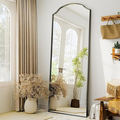 Full Length Mirror,Full Body Mirrors with Stand,32 x 71 Inch Wall Mirror Full Length for Bedroom Living Room Black