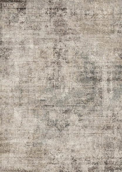 Hazo Haus Farmhouse Taupe 8x12 Area Rug for Living Room, Abstract Medallion Rug for Bedroom & Dining Room, Washable Non-Slip, Fade and Stain Resistant