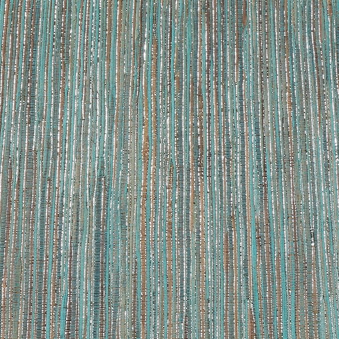 Saro Lifestyle Melaya Collection Shimmering Woven Nubby Placemat (Set of 4), 14"x20", Turquoise