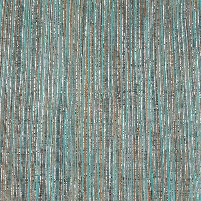 Saro Lifestyle Melaya Collection Shimmering Woven Nubby Placemat (Set of 4), 14"x20", Turquoise