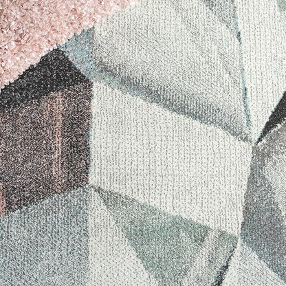 SAFAVIEH Porcello Collection Accent Rug - 4' x 6', Ivory & Pink, Modern Abstract Design, Non-Shedding & Easy Care, Ideal for High Traffic Areas in Entryway, Living Room, Bedroom (PRL6940A)