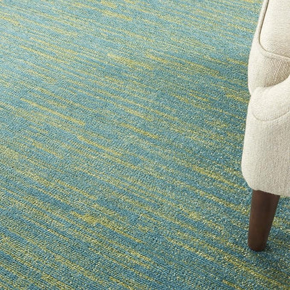 Nourison Home Nourison Essentials Blue Green 5' x Square Area Rug - Easy Clean, Non Shedding, Bed Room, Living Room, Dining Room, Kitchen (5' x Square)
