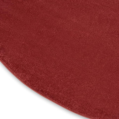 Nourison Home Nourison Essentials Brick Red 4' x Round Area Rug - Easy Clean, Non Shedding, Bed Room, Living Room, Dining Room, Kitchen (4' x Round)