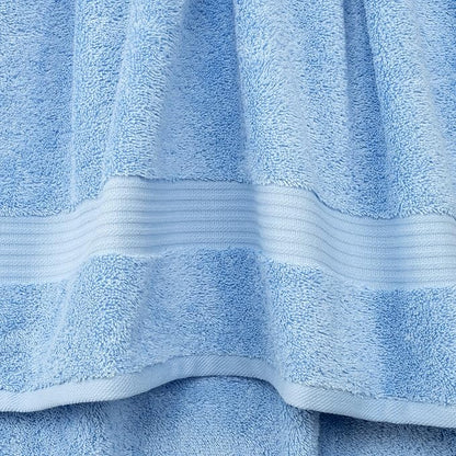 Cotton Paradise 100% Cotton Turkish Towel Set, Soft Absorbent Quick Dry, 4 Piece Washcloth Set, Sky Blue