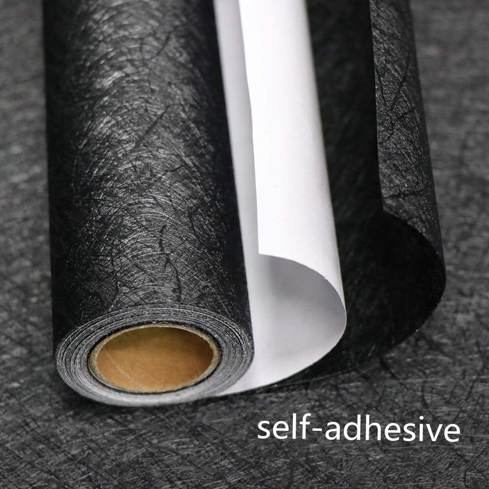 Abyssaly Black Silk Wallpaper Peel & Stick – Embossed Self-Adhesive Roll