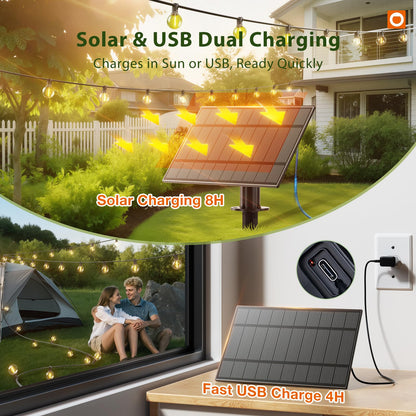 addlon 200FT Solar String Lights (2 Pack) – 108 LED, Remote, Dimmable