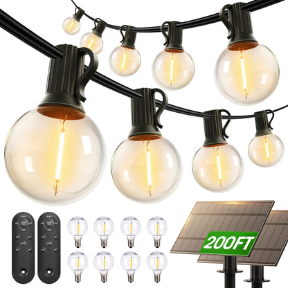 addlon 200FT Solar String Lights (2 Pack) – 108 LED, Remote, Dimmable