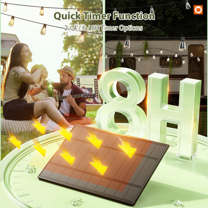 addlon 102ft Solar String Lights with Remote & USB – Weatherproof Outdoor Lighting