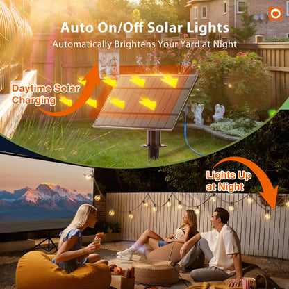 addlon 200FT Solar String Lights (2 Pack) – 108 LED, Remote, Dimmable