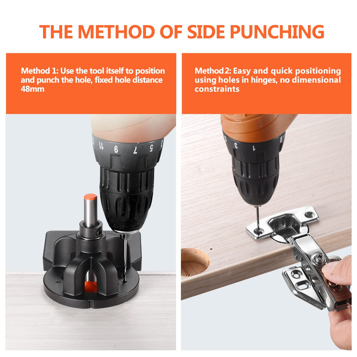 Adoles 35mm Concealed Door Hinge Jig – Accurate Locking Cabinet Hinge Guide (Aluminum Alloy)