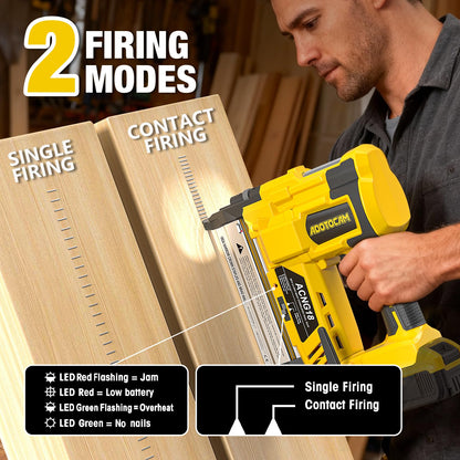 ADOTOCAM Cordless 2-Inch Brad Nailer – DeWalt 20V Battery Compatible, 18GA Nail Gun & Stapler