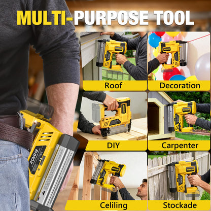 ADOTOCAM Cordless 2-Inch Brad Nailer – DeWalt 20V Battery Compatible, 18GA Nail Gun & Stapler