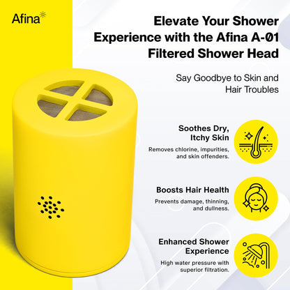 Afina Replacement Filter – High-Pressure Showerhead for Softer Skin & Hair