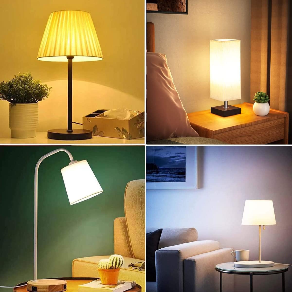 AFINSEA 4 Pack RGBW LED Bulbs with Remote — 16 Colors, Dimmable, E27