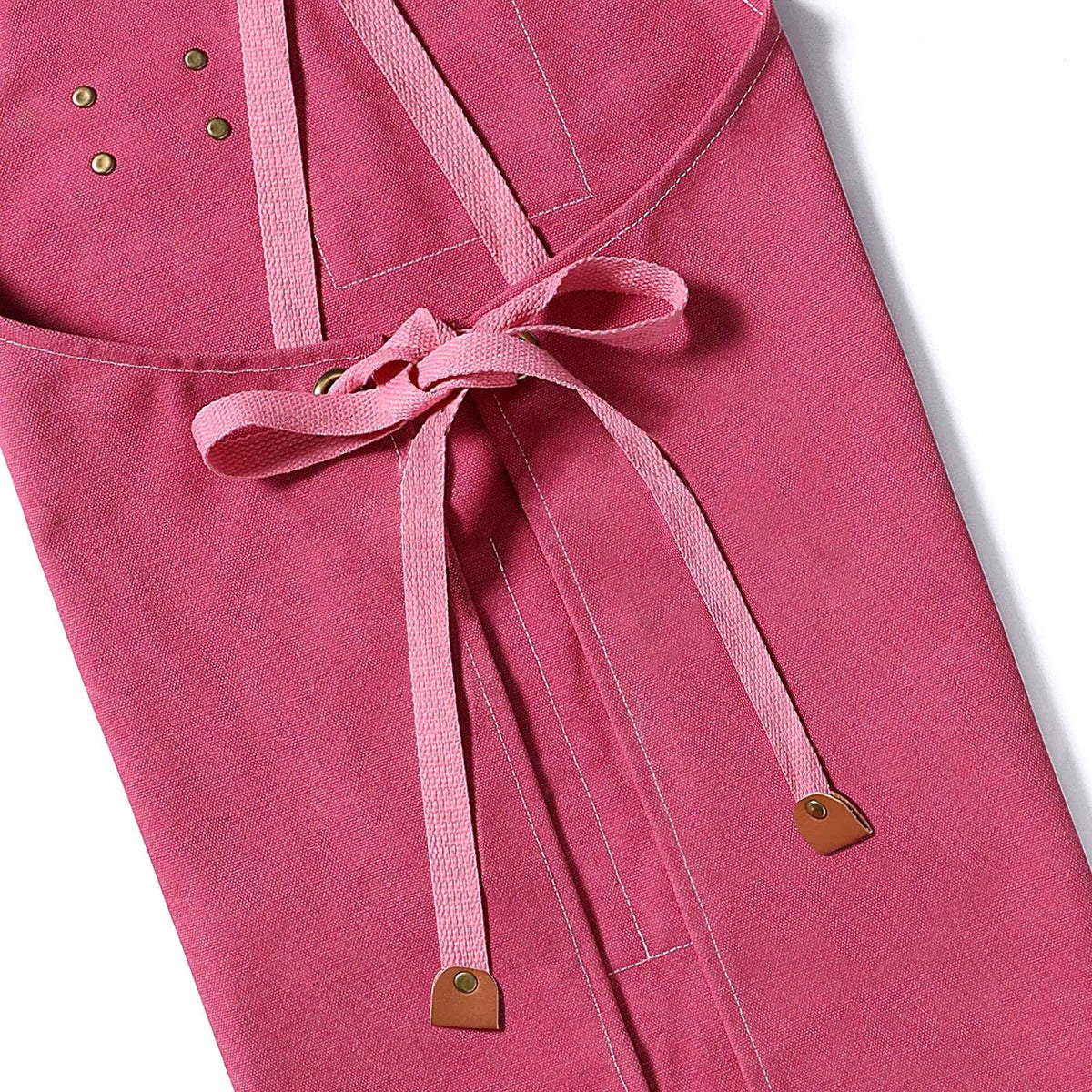 AFUN Chef Apron Pink – Cross-Back 16-Oz Cotton Canvas with Oversized Pockets