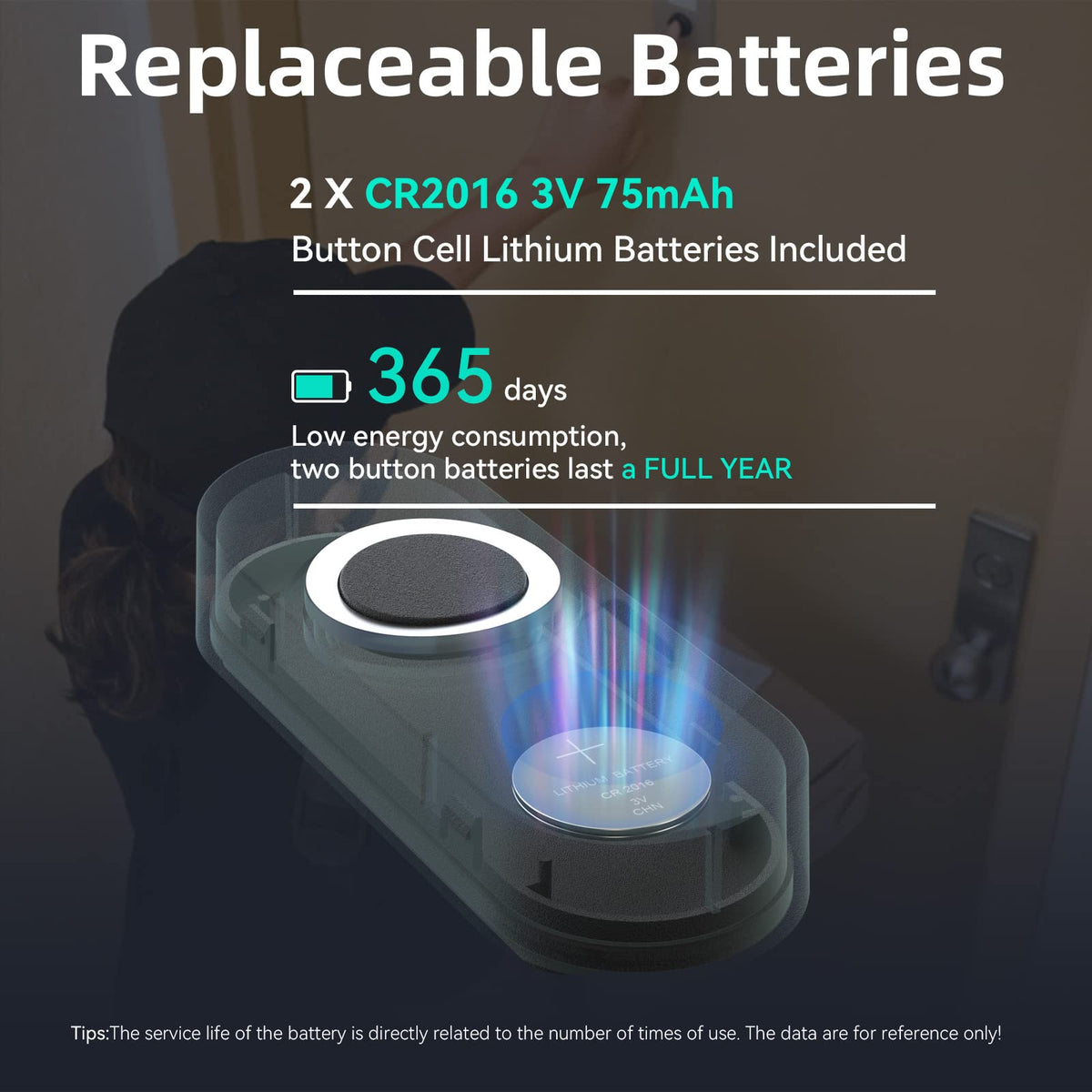 AIDA Lighted Wireless Doorbell – 1000ft Range, IP55 Button, 58 Chimes, 5 Volume Levels (2 Transmitters + Receiver)