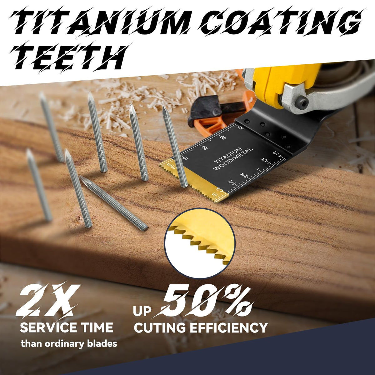 AIFICUT 26pcs Titanium Oscillating Saw Blades Kit – Multitool Blades for Wood, Plastic, Metal