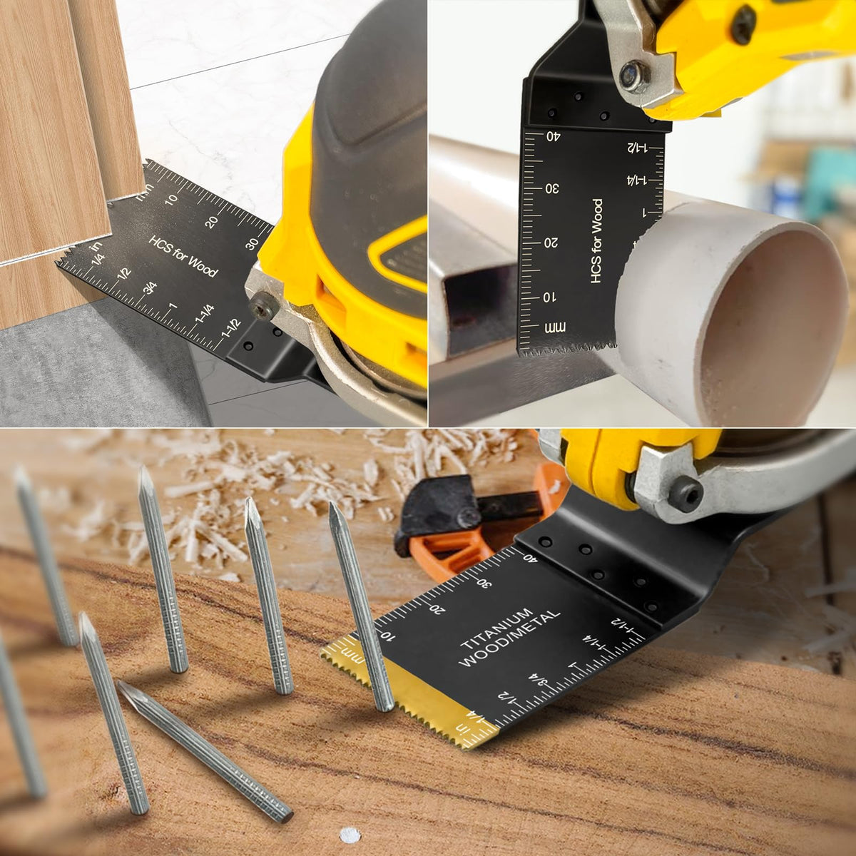 AIFICUT 26pcs Titanium Oscillating Saw Blades Kit – Multitool Blades for Wood, Plastic, Metal