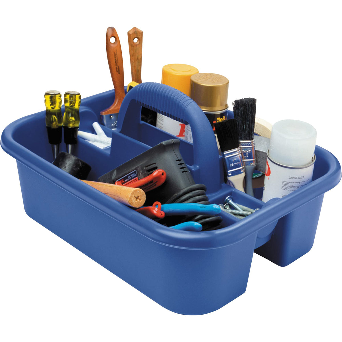 Akro-Mils 09185 Plastic Tote Cleaning Caddy with Handle – Blue