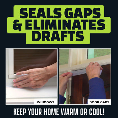 Alien Draft Seal Set — 49 Ft Anti-Draft Adhesive Flaps for Doors & Windows | ALIEN TAPE
