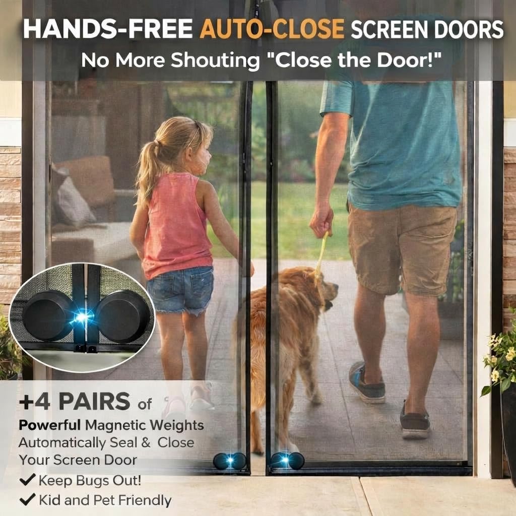 Alien System Magnetic Screen Weights – 4 Pairs Auto-Close, Wind-Resistant