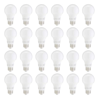Amazon Basics A19 LED Light Bulbs – 60W Equivalent, Daylight White 5000K, 9W, E26, 24-Pack