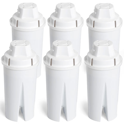 Amazon Basics Enhanced Replacement Water Filters for Pitchers – BPA-Free, WQA/NSF Certified, 6-Pack