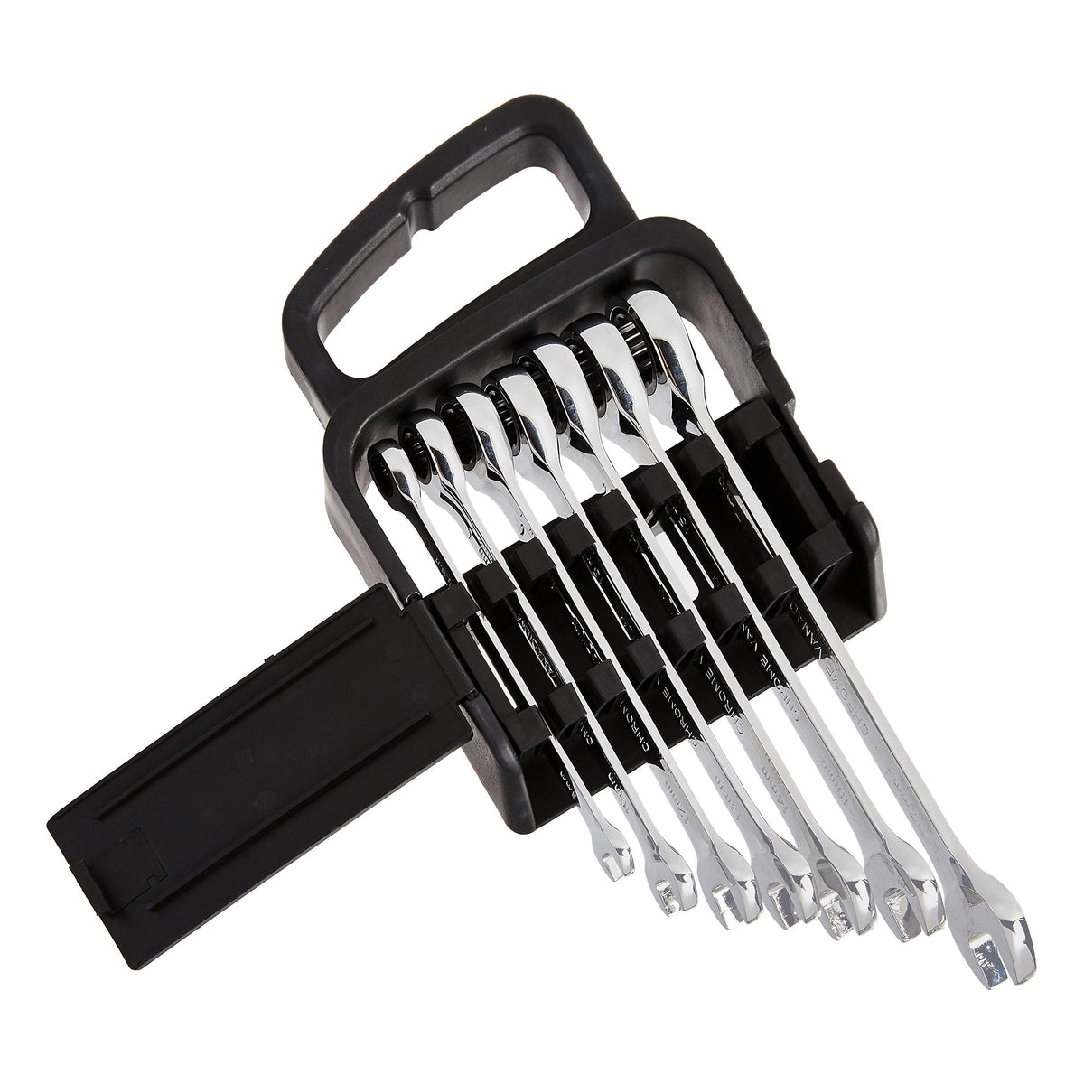 Amazon Basics 7-Piece Metric Ratcheting Wrench Set – Chrome Finish