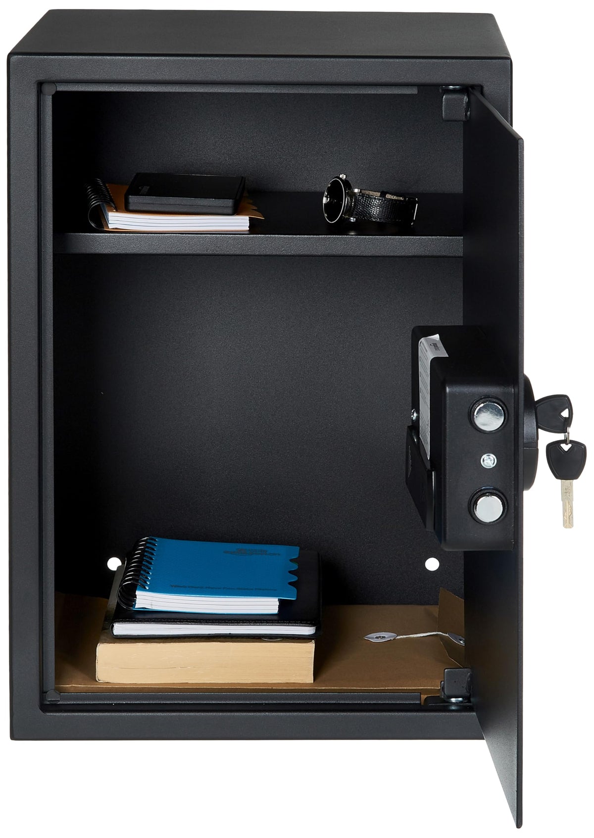 Amazon Basics Steel Home Security Safe Box with Electronic Keypad – 1.8 cu ft, Black