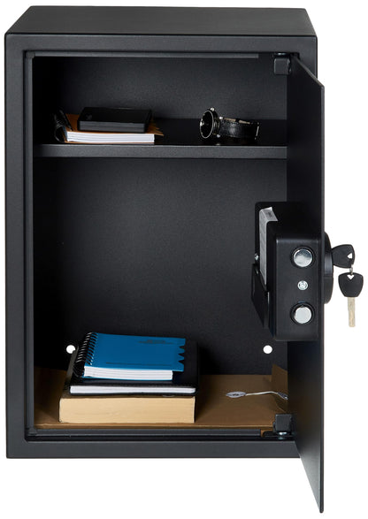 Amazon Basics Steel Home Security Safe Box with Electronic Keypad – 1.8 cu ft, Black