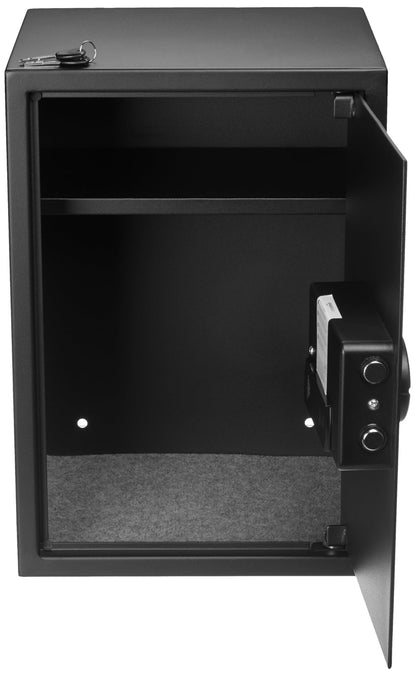Amazon Basics Steel Home Security Safe Box with Electronic Keypad – 1.8 cu ft, Black