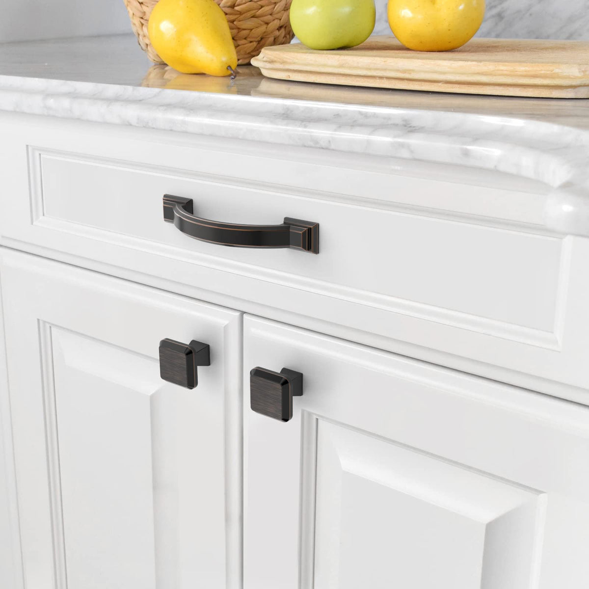 Amerdeco 10 Pack Oil Rubbed Bronze Cabinet Pulls — 3-Inch Center Arch Handles