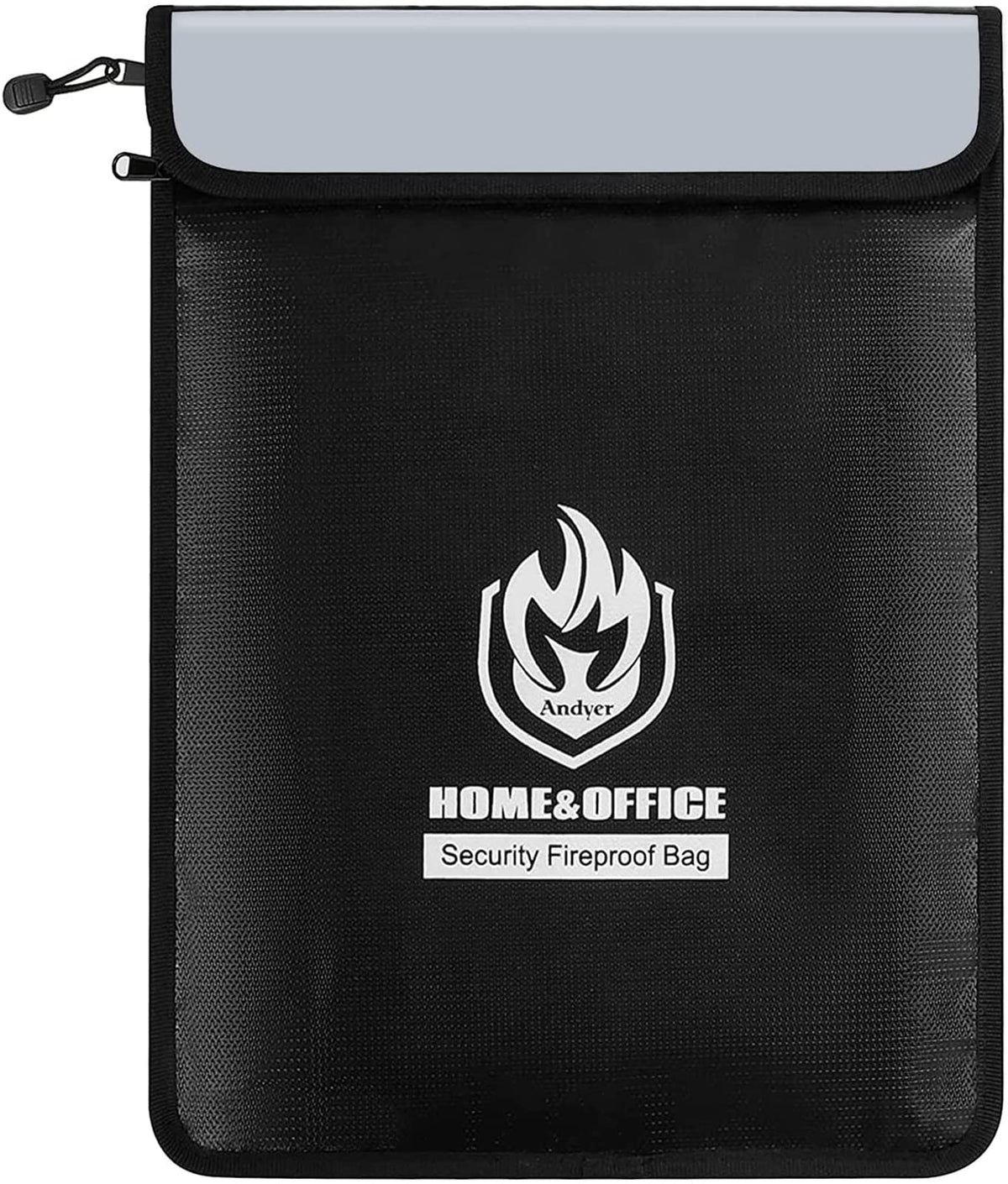andyer Upgraded Two-Pockets Fireproof Document Bag (2000℉) – 15x11” Waterproof Fire Safe Envelope