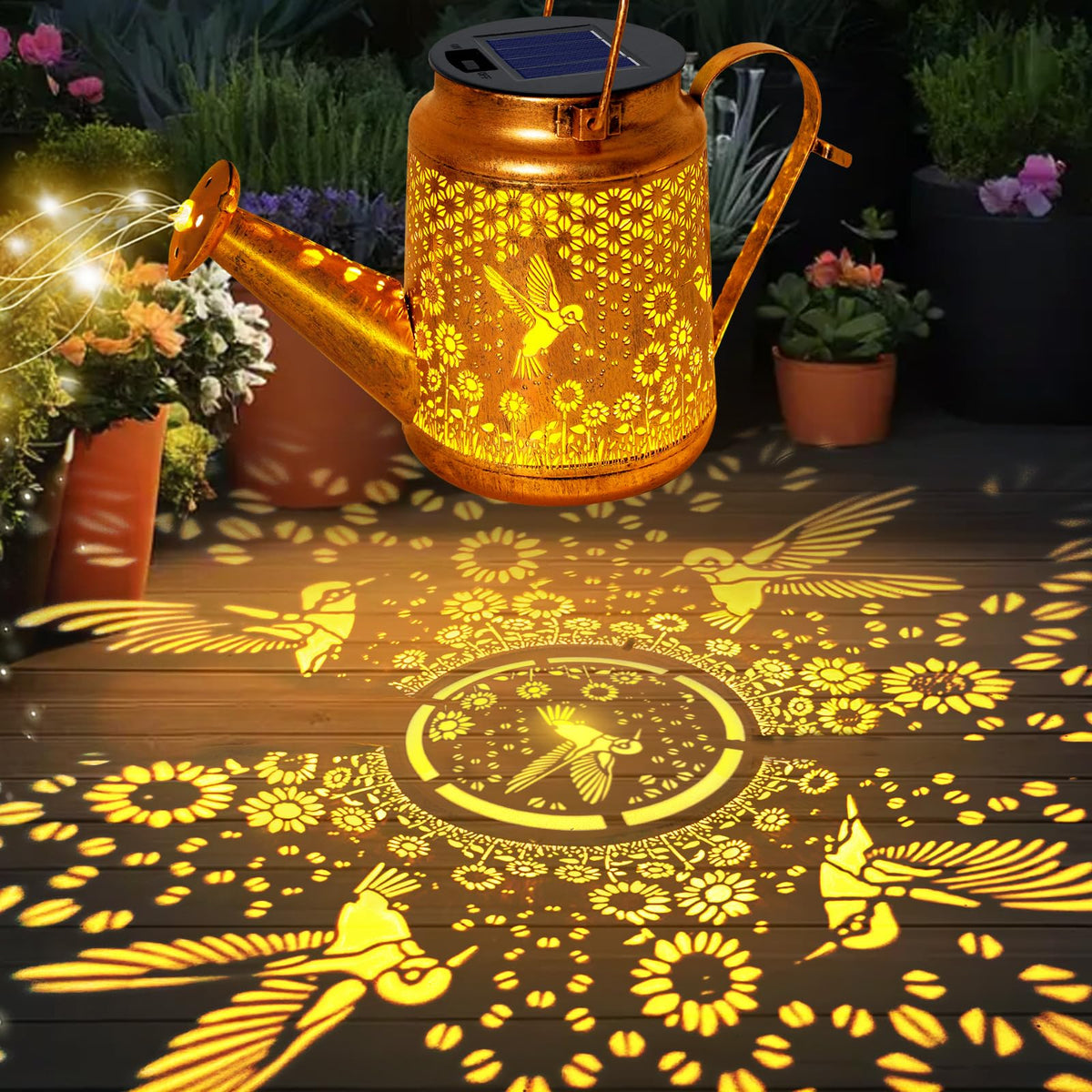 ANGMLN Hummingbird Solar Lights – Waterproof Outdoor Lanterns with Shepherd Hook