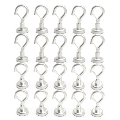 Ant Mag Magnetic Hooks Heavy Duty with Snap – 22 lbs, 20 Pack