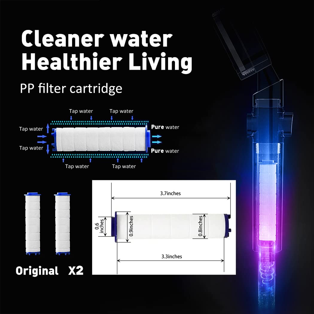 ANTOWER High Pressure Water-Saving Handheld Propeller Shower Head with Filters | Vortex Jet