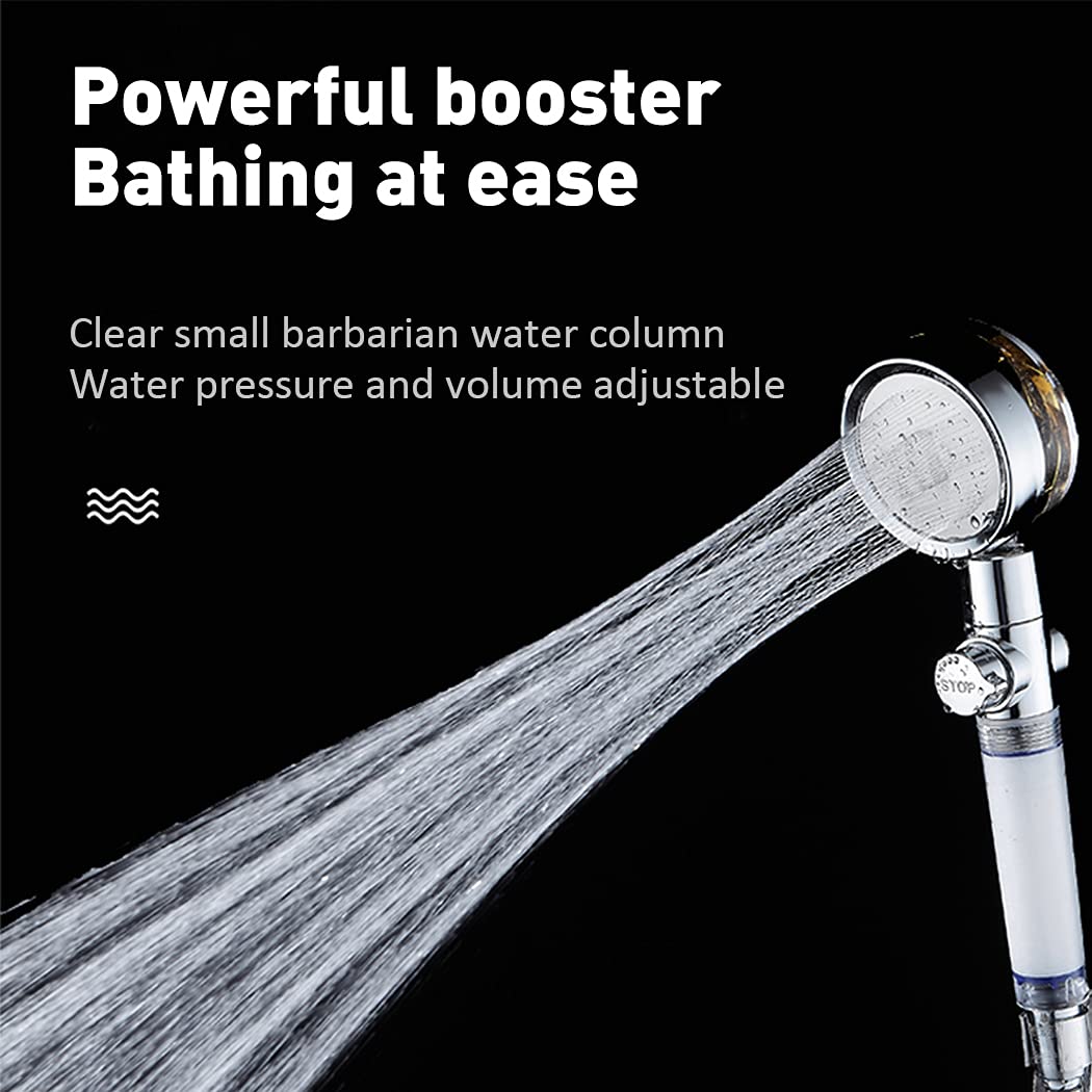 ANTOWER High Pressure Water-Saving Handheld Propeller Shower Head with Filters | Vortex Jet