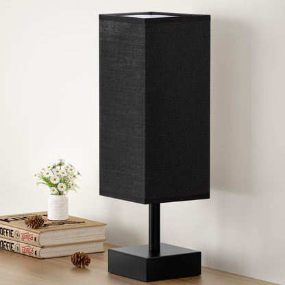 aooshine Black Small Table Lamp | Minimalist Bedside Light