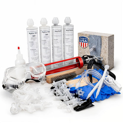 Applied Technologies 10ft Fast Set Concrete Crack Repair Kit | Hydra Stop 300