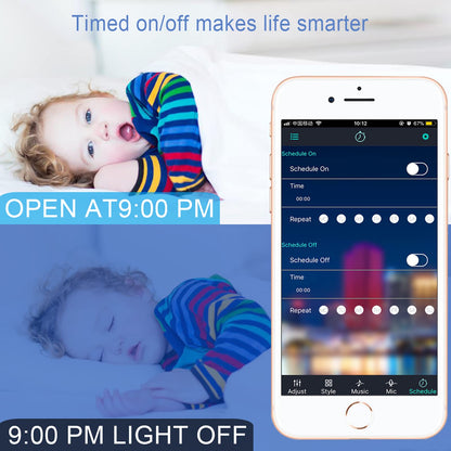APSPOW LED Strip Lights 100ft – Bluetooth & App Control, Multicolor RGB, Music Sync