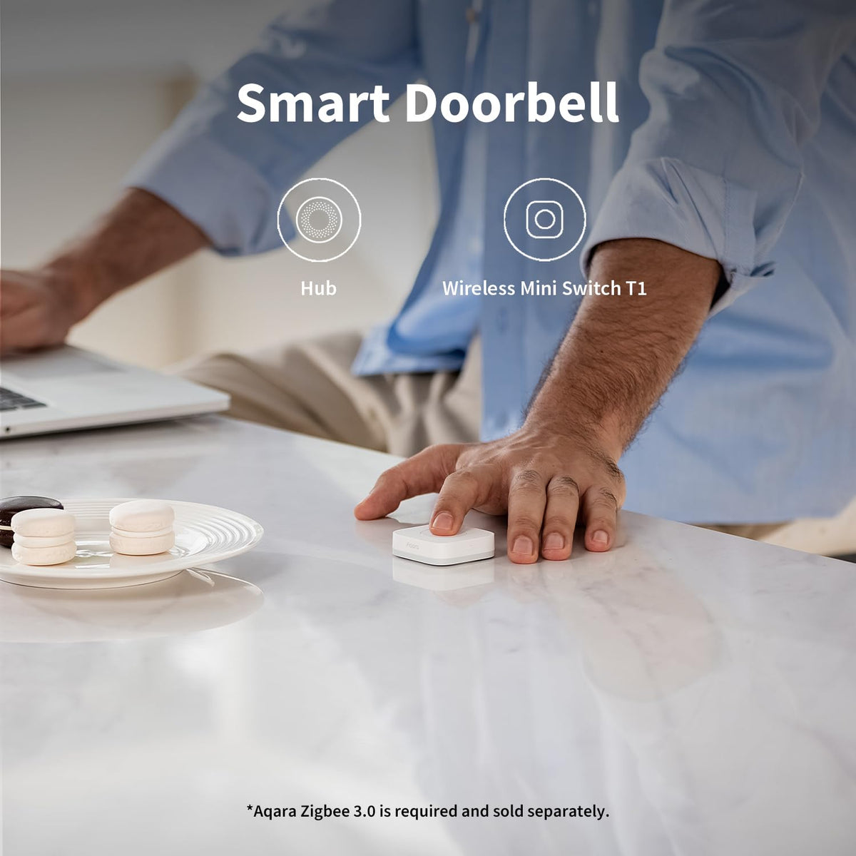 Aqara Zigbee 3.0 Wireless Mini Switch T1 – 3-Way Control, HomeKit, IFTTT, OTA Update