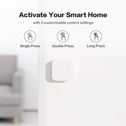 Aqara Zigbee Wireless Mini Switch — 3-Way Smart Button for HomeKit, Google Home, and Alexa (Requires Aqara Hub)