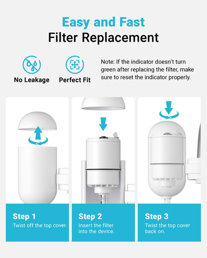AQUA CREST CF08B Faucet Filter – PUR Plus Compatible, NSF Certified, 3-Pack