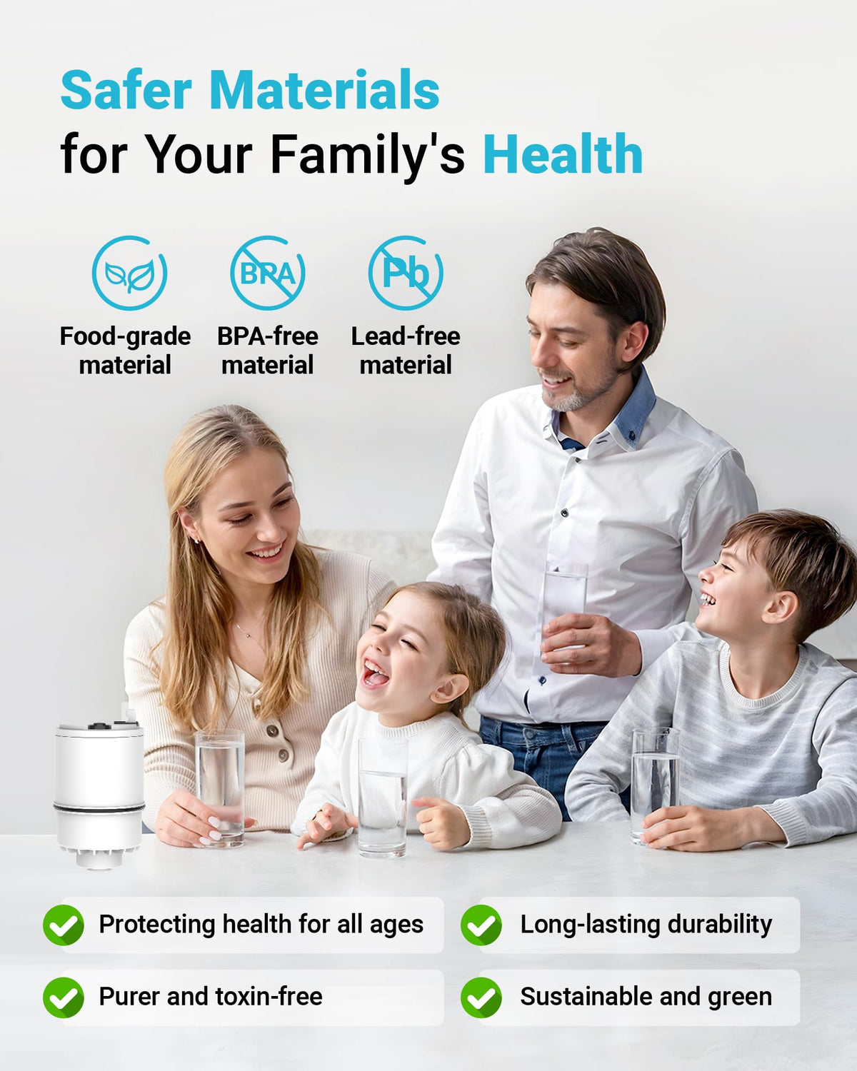 AQUA CREST CF08B Faucet Filter – PUR Plus Compatible, NSF Certified, 3-Pack
