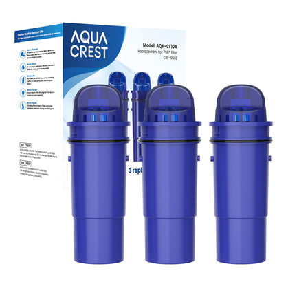 AQUA CREST CF10A Water Filter Replacement for Pur Pitchers – 3 Pack (NSF Certified)