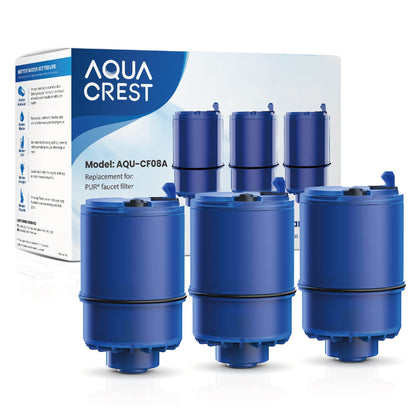 AQUA CREST Faucet Filter Replacement for PUR Plus – NSF Certified, 900-Gallon, 3-Pack