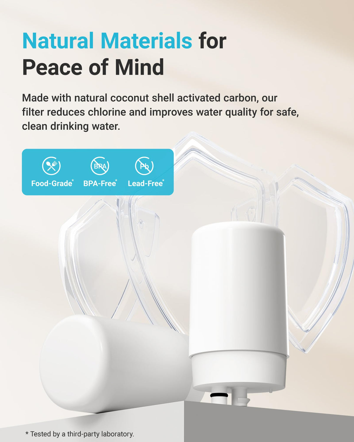 AQUA CREST 7027W Faucet Water Filter — 3 Pack Replacement for Brita 36311/FF-100 (White)