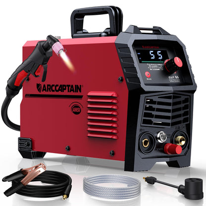 ARCCAPTAIN 55A Plasma Cutter — Dual Voltage 120/240V, Non-Touch Pilot Arc, LED Display