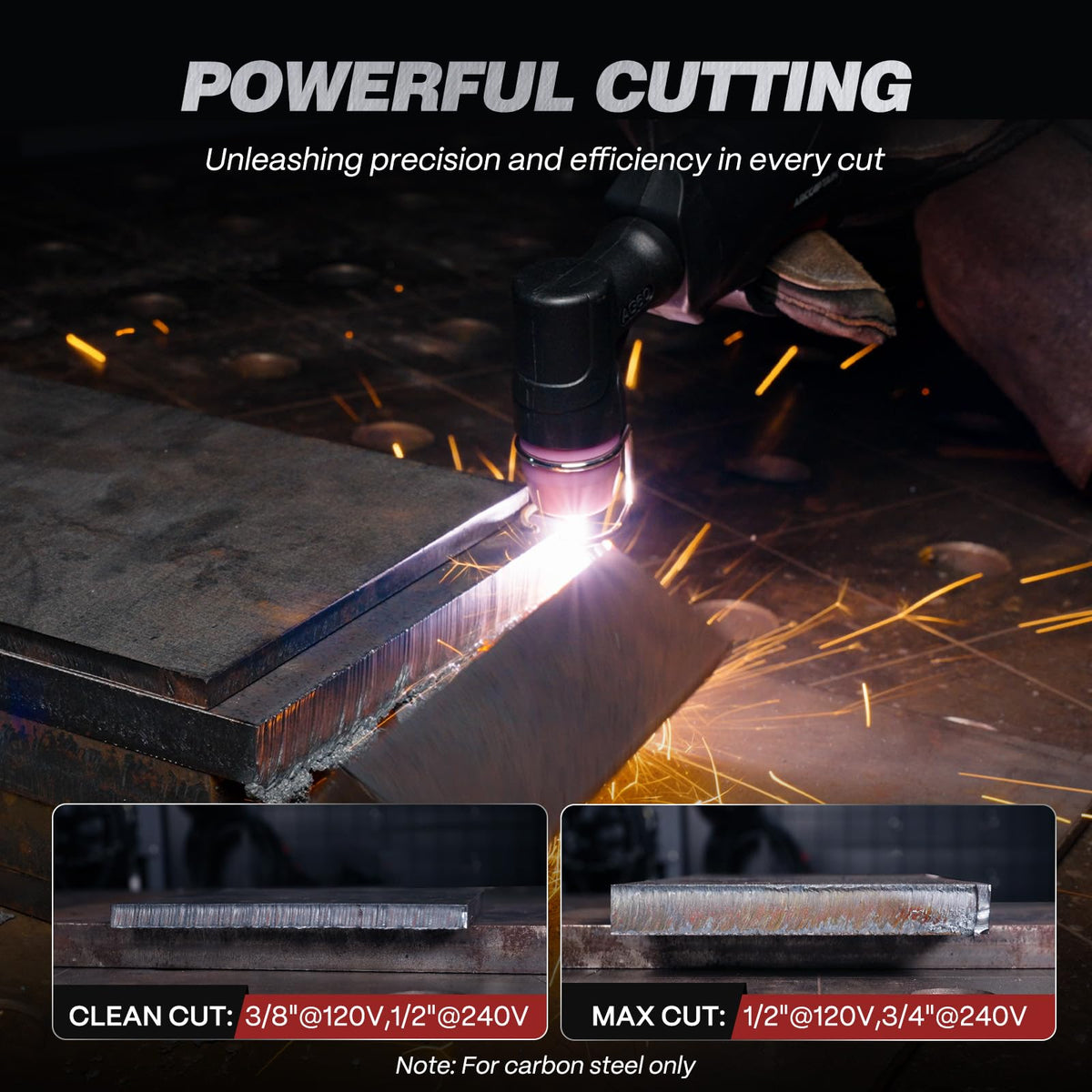 ARCCAPTAIN 55A Plasma Cutter — Dual Voltage 120/240V, Non-Touch Pilot Arc, LED Display